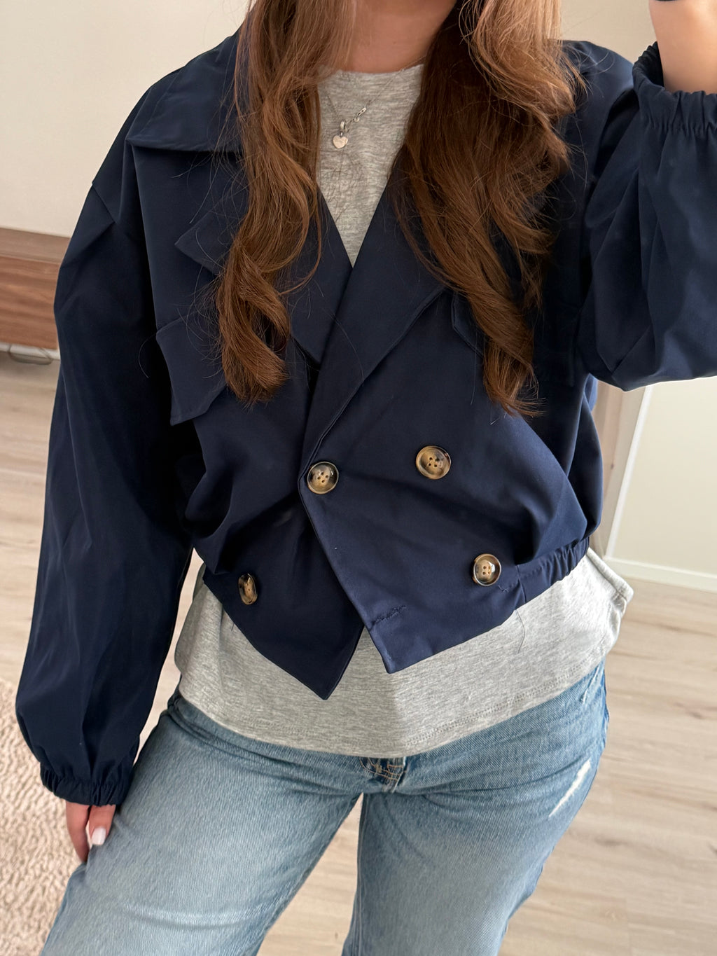 Milano Cropped Trench Jacket