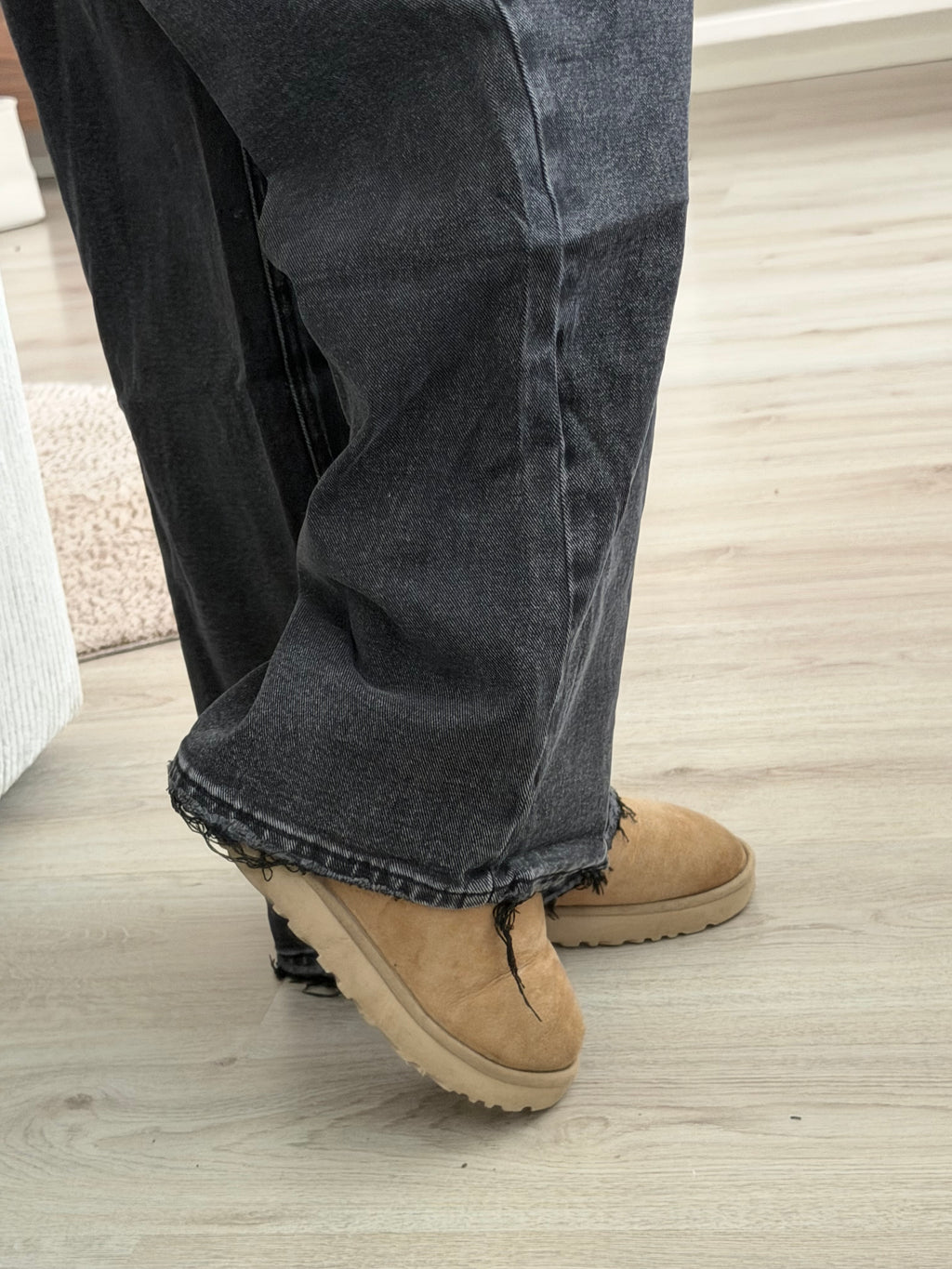 Wide leg jeans black