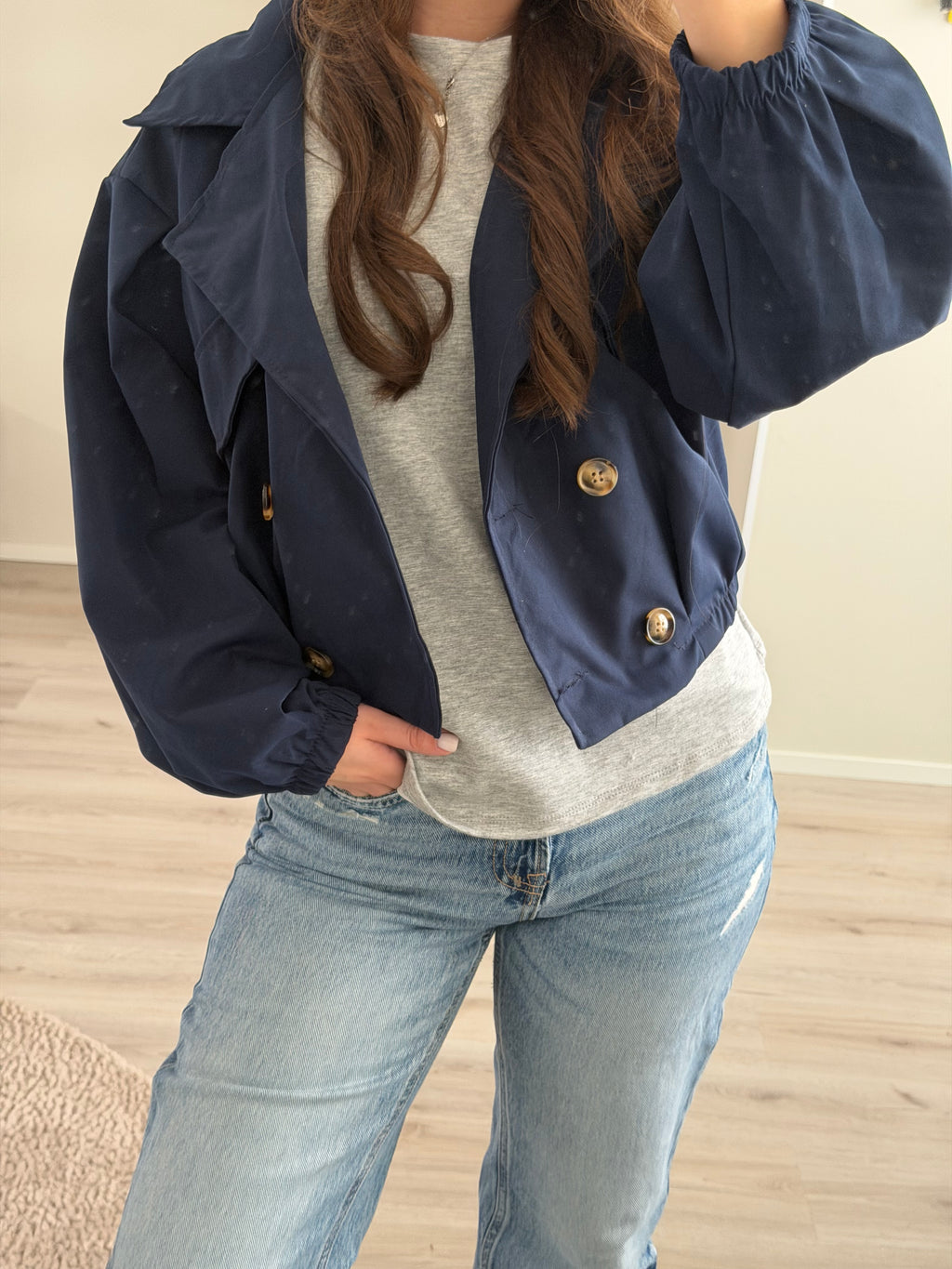 Milano Cropped Trench Jacket