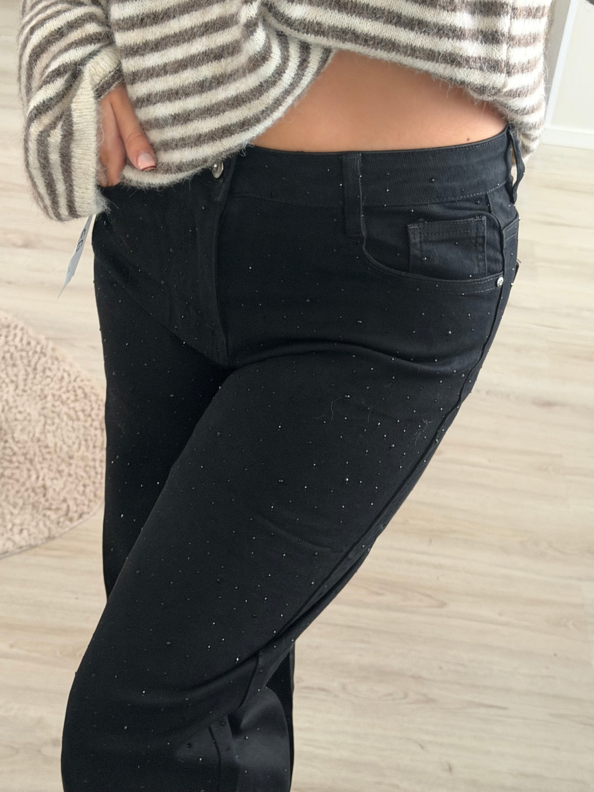 Black Glitter jeans