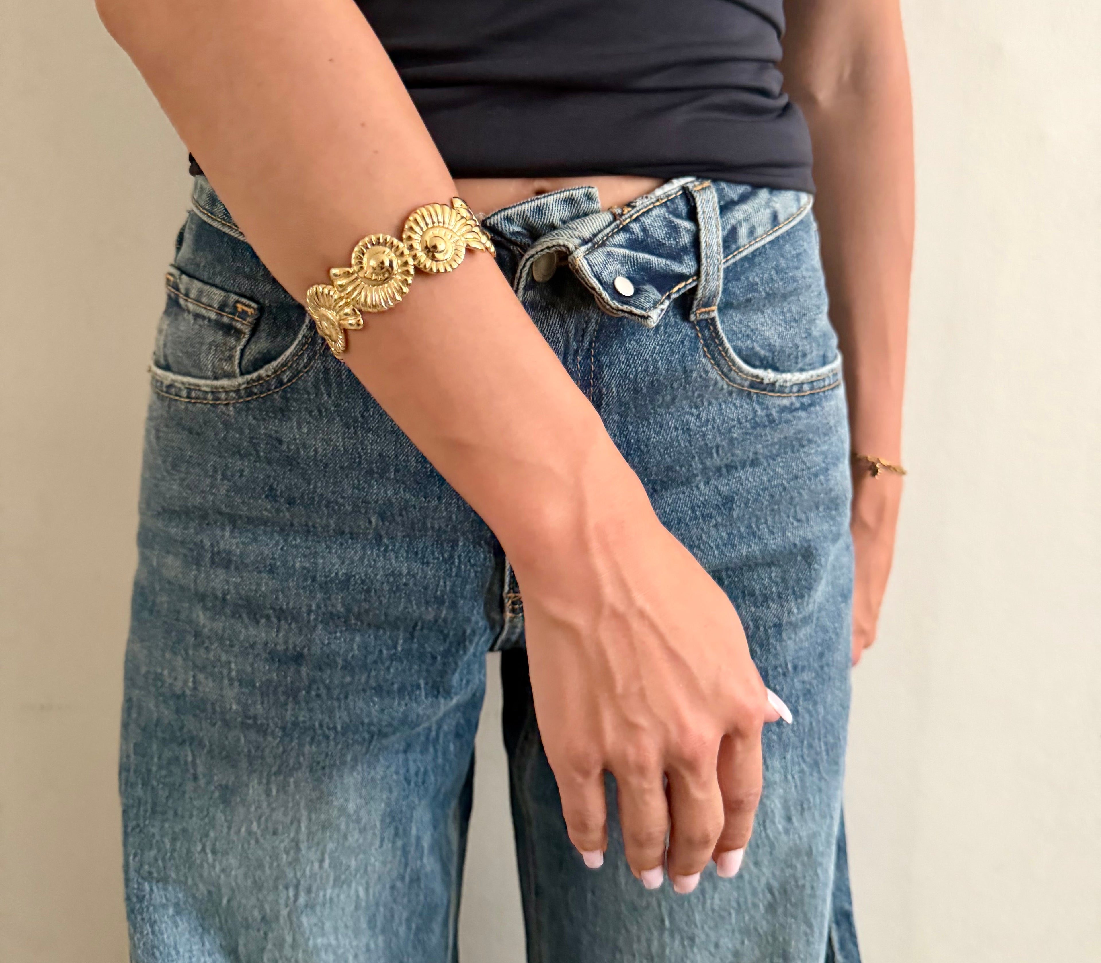 Golden sun armband - goud