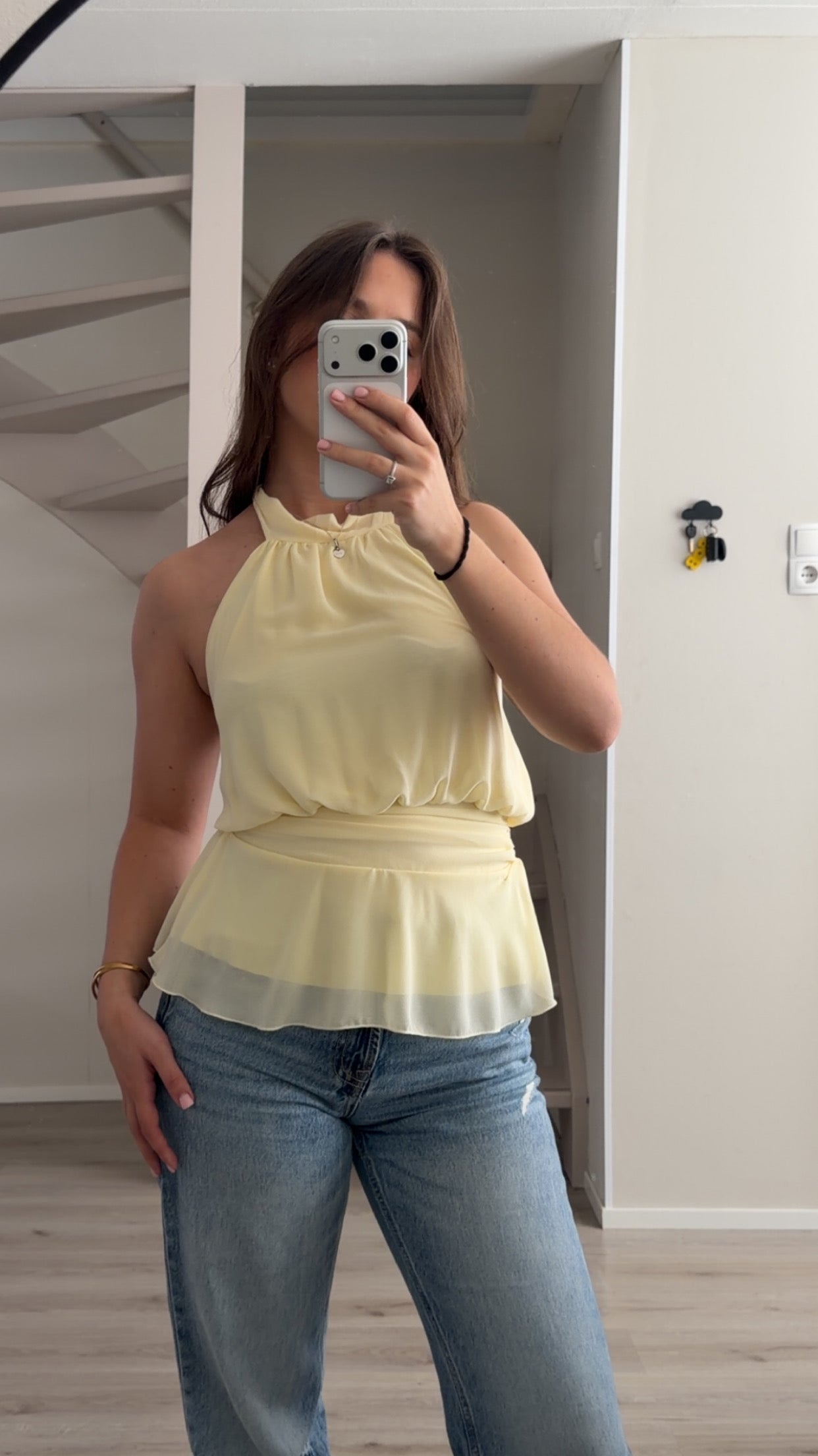 Sofia Halter Top – Geel